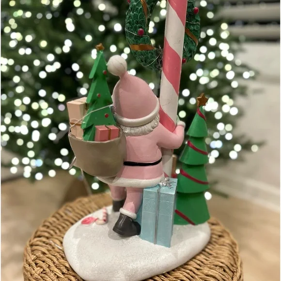 Cupcakes & Cashmere Santa candy cane figure sculpture Christmas Holiday - Picture 5 of 17